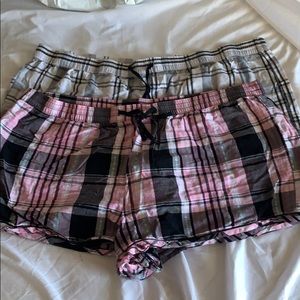Plaid pajama shorts size 3x set of 2